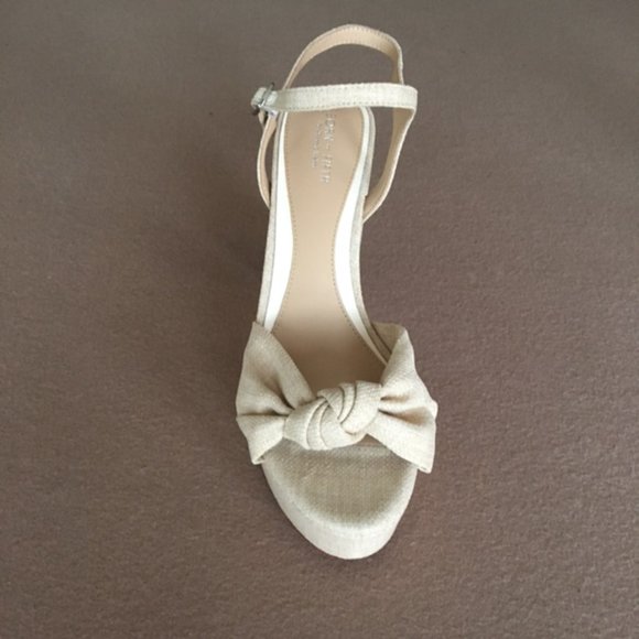 Born on Fifth Laurie Linen Knotted Ankle Strap Platform Sandals Size 9.5, 10, 11 - Picture 4 of 8